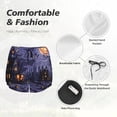 thumbnail image 4 of Balery Mystery House Halloween Night Pantalones cortos deportivos para mujer con forro y dos bolsillos, elásticos, para entrenamiento, gimnasio, yoga-Medium, 4 of 7