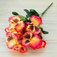 thumbnail image 2 of 10 Heads Artificial Pansy Flowers 26cm Fake Flower Butterfly Orchid Bouquet For Wedding Party Balcony Desktop Home Office Decora, 2 of 5