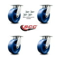 thumbnail image 2 of 6 Inch KP Solid Poly Swivel Caster Set with Ball Bearings & Swivel Locks SCC, 2 of 2
