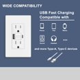 thumbnail image 4 of Salida GFCI BRILLTECH de 15 A con puertos USB-A y USB-C, paquete de 2, 4 of 7