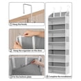 thumbnail image 5 of SWAEAZR 1 Pack Over The Door Storage Organizer, 5-Tier Over the Door Storage Organizer with 10 Side Mesh Pockets, 44 lbs Weight Capacity Door Hanging Organizers for Bedroom,Pantry,Dorm, 5 of 8