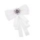 thumbnail image 5 of 1 pieza de broche de lazo para camisa, corbata de moño, ramillete de diamantes de imitación, pin decorativo para ropa, pin (blanco), 5 of 5