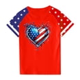 thumbnail image 4 of GERsome Girls 4th of July Patriotic Tops American Flag T-Shirts for Unisex Kids Summer Casual Short Sleeve Crew Neck Graphic Tee, 5-6 Years, 4 of 4