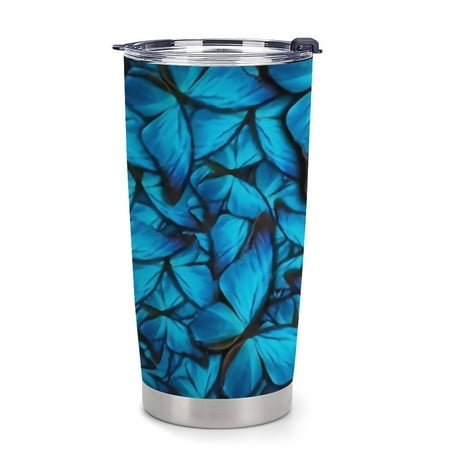 

ANYWAY.GO Thermal Insulation Coffee Travel Mug with Lid Spill Proof Beautiful Lot Different Butterflys Portable Thermal Thermal Cup for Car 20oz