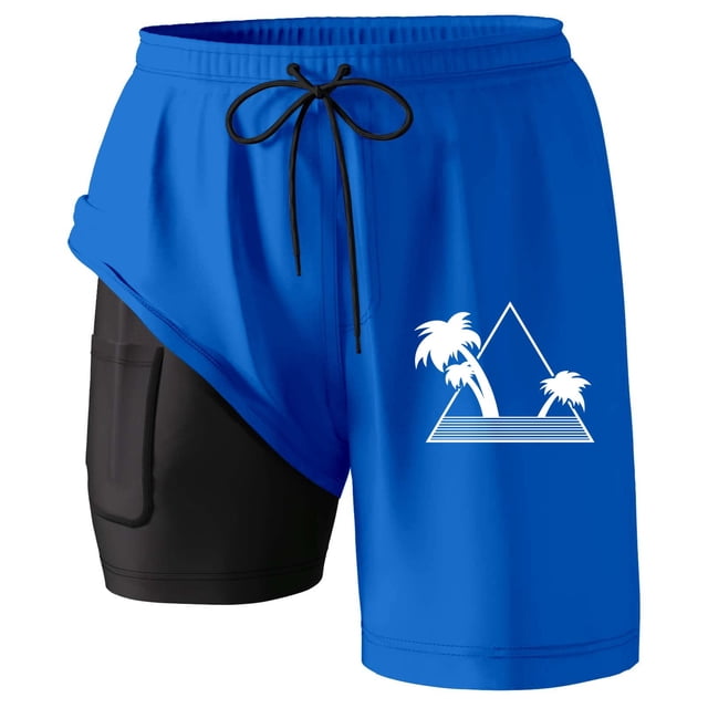 Shorts de Bain pour Hommes avec Doublure de Compression Shorts de Planche avec Poches Course Homme Bleu XXXXXL