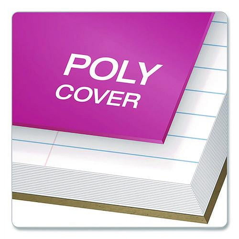 Poly One-Subject Notebook, Medium/College Rule, Randomly Assorted Cover Color, (100) 11 x 9 Sheets | Bundle of 5