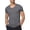 A1-Grey858, variant on XIAONU Mens Solid V Neck T Shirt Short Sleeve Slim Fit Basic Casual Tee