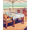 thumbnail image 2 of Boanket Outdoor Tablecloth with Umbrella Hole for Patio/Picnic/Party/Camping, Blue Red Tulip Waterproof Table Cloth Rectangle Table Cover Washable, Yellow Spring Flower Floral Wood Grain (60"x 102"), 2 of 7
