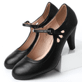 thumbnail image 6 of J. Adams Pixie Mary Jane Pumps - Retro Vintage High Heels - Comfortable Oxford Dress Shoes for Women with Ankle Strap, 6 of 7