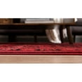 thumbnail image 3 of Unique Loom Tekke Over-Dyed Torkaman Area Rug 7' x 10' Rectangle Red/Black, 3 of 3