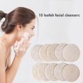thumbnail image 5 of 10 Uds. Almohadillas de limpieza facial de lufa Natural, hoja de lavado de ducha de baño, 5 of 5