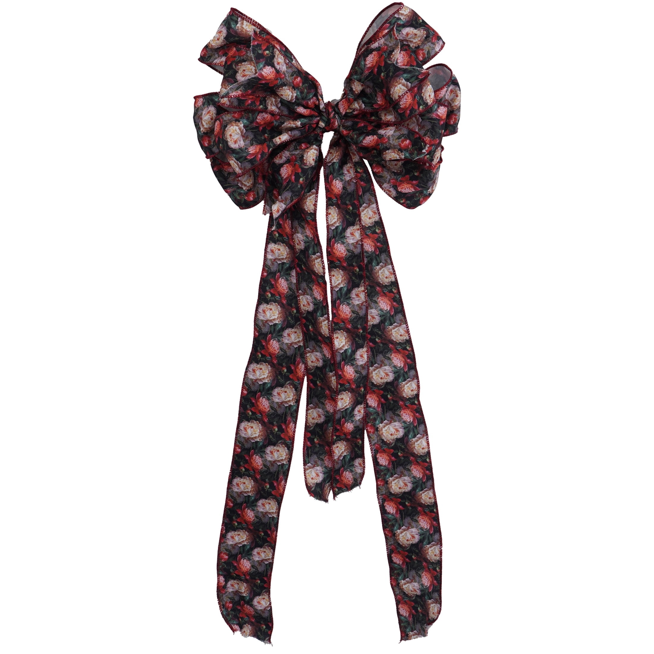 Multicolor Floral Pattern Decorative Christmas Bow, 30", by Holiday Time