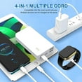 thumbnail image 3 of YUANOU 4 In 1 Micro USB Type C Lighting Magnetic Charging Cable for Apple Watch Series IPhone 14 13 12 11 Pro Max Samsung Charger Cable(A), 3 of 7
