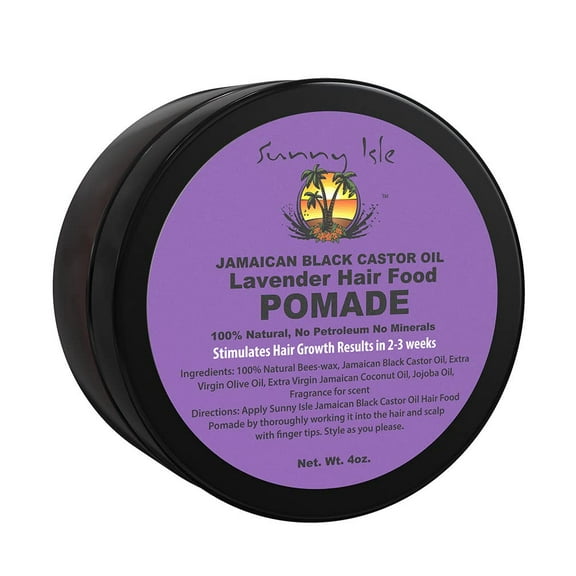 Sunny Isle Jamaican Black Castor Oil Lavender Hair Food Pomade, 4 Oz..