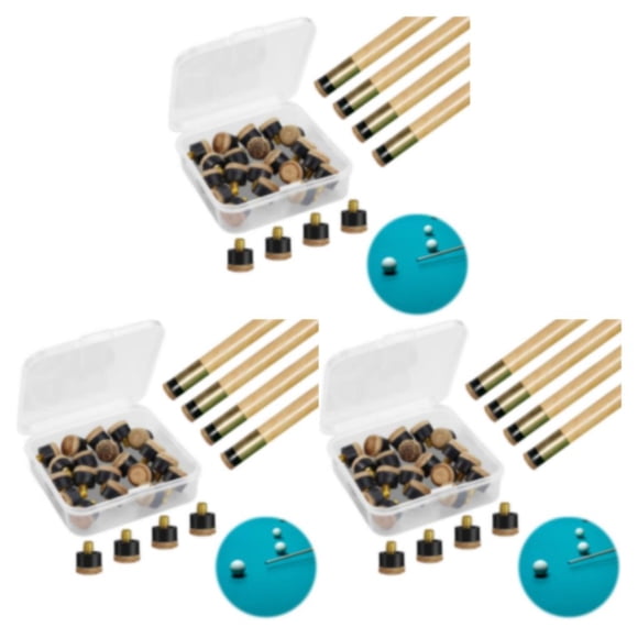 VONKY 20pieces Pointe Universelle de Bâton de Queue avec Artisanat Exquis et Caractéristiques Anti-Rayures Pointe de Piscine Colle 3Set