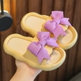 thumbnail image 3 of PINQI Girls Bowknot Slippers Cute Cushion Thick Flip Flops Summer Sole Sole Large Bow Kawaii Platform Cloud Slides Slipper, 3 of 3