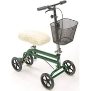 Steerable Knee Walker Knee Scooter with Basket, Alternative to Crutches BONUS Sheepette