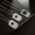 thumbnail image 2 of 3pcs/set Stainless Steel Military Tag Hollow Star Of David Dog Tag Pendant Necklace For Women Fashion Amulets Jewish Gifts, 2 of 6