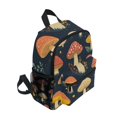 thumbnail image 2 of FORMRS Kids School Backpack with Front Zippered Pocket 12" Student Travel Daypack, Black Mushroom Pattern, 2 of 6