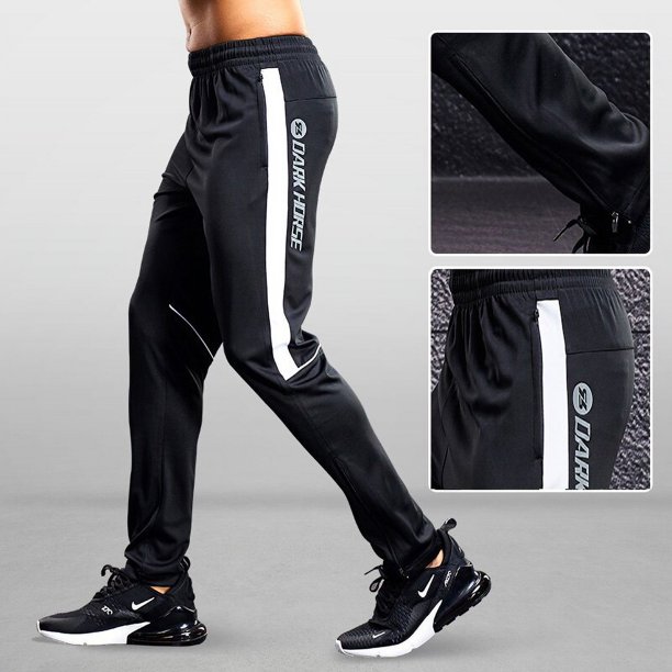 Pantalón Deportivo para Correr, Mallas de Entrenamiento, Bolsillos con Cierre de Cremallera, Prenda para Fitness, Fútbol, Leggings de Sudoración, Indumentaria para Hombre