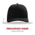 thumbnail image 2 of Gorra de béisbol Richardson 112 Trucker Snapback Solid Black, 2 of 5