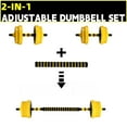 thumbnail image 4 of Ataucjin Adjustable Dumbbells Set,44 Lb 2-In-1 Adjustable Dumbbell With Foam Handles,Free Weight Set,Used As Dumbbell And Barbell Set,Fitness Exercises For Home Gym Suitable Men/Women,1Set, 4 of 8