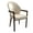 Taupe, variant on LeisureMod Dining Chair in Leather Upholstery Kitchen Chair Ergonomic Armchair with Rubberwood Base and Gold Accents Padded Seat and Back for Modern Home and Office Opaline Series in Brown/Cream