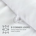 thumbnail image 3 of Sleep Zone Queen Comforter Duvet Insert, Down Alternative Reversible Comforter, Lightweight, Soft and Breathable Bedding All Season, Diamond Quilting White, 3 of 7