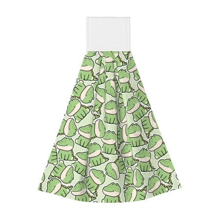 

Lukts Cute Crocodile for Coral Fleece Velcro Towel Suitable for Bathroom Kitchen Hanging Absorbent Towel Household Items