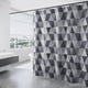 thumbnail image 1 of Cortina de Ducha con Patrón Triangular 180x200 cm, Cortinas de Ducha de Poliéster Lavables a Máquina con Dobladillo Inferior Ponderado y 12 Ganchos, Cortina de Bañera para Baño JM, 1 of 5