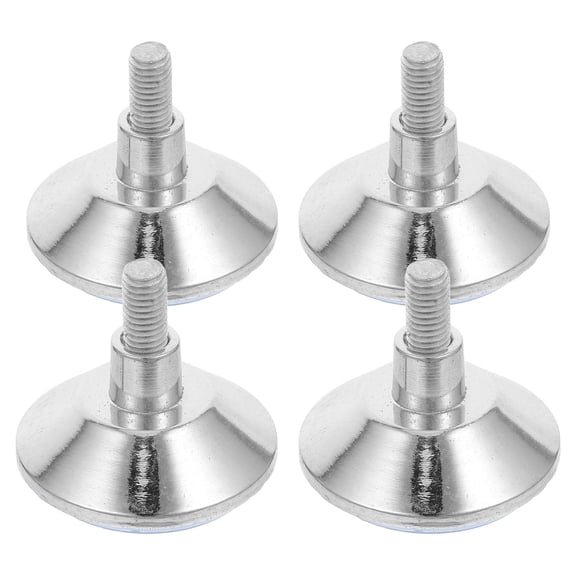 Pretyzoom 4Pcs Metal Chair Leg Levelers Adjustable Height Screw on Feet for Home Furniture Stability