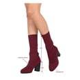 thumbnail image 4 of New Women Indulge Sophie-I Knitted Fabric Mid Calf Block Heel Sock Boot, 4 of 4