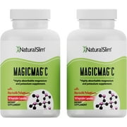 NaturalSlim MagicMagC - 2-Pack Magnesium Citrate Capsules w/ Potassium, 100 Ct
