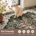 thumbnail image 3 of SIXHOME 9'x12' Vintage Distressed Eastern Classic Area Rug Washable Retro Medallion Carpet Neutral Oriental Traditional Rugs for Living Room Bedroom Kitchen Dining Room Home Decor Green, 3 of 7