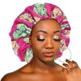thumbnail image 2 of MSJUHEG Silk Bonnet for Sleeping Women Bonnet for Sleeping Trucker Hat Satin Bonnet Beauty Satin Silk Bonnet Sleep Cap Hats for Women Fascinators Hats for Women Polyester 1PC Hat Hot Pink One Size, 2 of 4