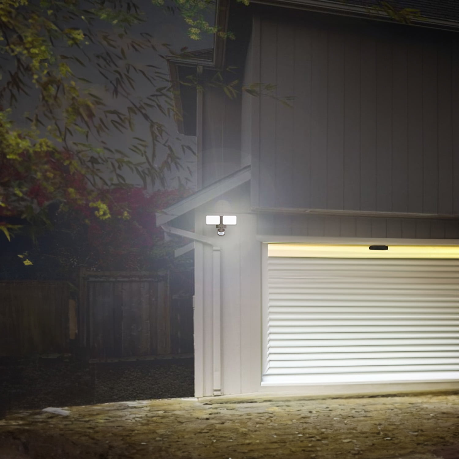 LEONLITE 28W Dusk to Dawn LED Security Flood Light, GFCI Outlets & Motion Sensor, Hardwired, Bronze