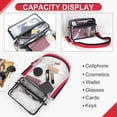 thumbnail image 4 of Juoxeepy Clear Bag Stadium Approved Clear Purse Concert Stadium Clear Crossbody Purse PVC Clear Shoulder Bag Sports, 4 of 6