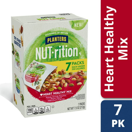 Planters NUT-rition Heart Healthy Mix with Walnuts, 7 ct - 7.5 oz (Best Nuts For Heart)