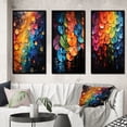 thumbnail image 1 of Designart "Shimmering Beats Compact Discs wall art III" Entertainment Framed Wall Art Set Of 3 - Multi-Color Compact Discs Frame Gallery Set For Office Decor, 1 of 6