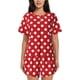 thumbnail image 1 of Fotbe Red Polka Dot Conjunto de Pijama Estampado para Mujer, 2 Piezas, Ropa de Dormir con Camiseta de Manga Corta y Shorts Suaves-Medium, 1 of 6