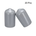 thumbnail image 2 of 20 piezas de tapas de goma de 12 mm (1/2") cubiertas de tornillo de tubo redondo de vinilo PVC protectores de rosca grises, 2 of 5