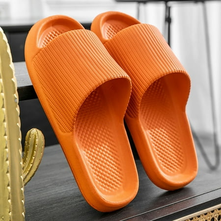

Bnwani Cloud Slippers for Women and Men Pillow Slippers Thicken Sole Cloud Sandals Super Comfy Soft Foam Slides Non Slip Shower Bathroom Slides Flip Flops for Indoor and Outdoor Orange 6