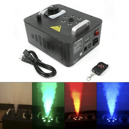 ChicHomey Fog Machine with 900W Power, 8000 CFM Output, RGB LED Lighting, 5-Min Heat-Up, 0.28 Gal Tank, Remote Control and DMX512, Perfect for Parties and Stage Shows
