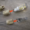 thumbnail image 1 of Portalámparas, zócalo de base de cerámica G9 con cable de teflón de 150 mm, adaptador de zócalo de base de conector de cable para bombillas halógenas LED G9 en el hogar (10 piezas G ZefeiWu 8390606902672, 1 of 1