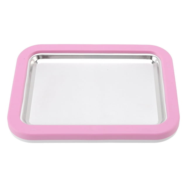Machine à Crème Glacée Roulée en Acier Inoxydable, Machine à Crème Glacée Roulée Machine à Crème Glacée avec Pelle en Plastique Plaque Froide Machine à Rouleaux de Crème Glacée Machine à Yogourt Glacé Type Pierre