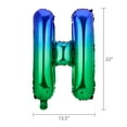 thumbnail image 5 of Blue/Green Ombre Happy Birthday Foil Balloon Banner, by Way To Celebrate, 5 of 6