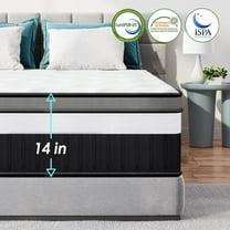 Qvamodo 14" Queen Size Mattress, Medium Firm Memory Foam Spring Hybrid Mattress In A Box,Motion Isolation,Cool,Pressure Relief,Easy Shipping Compressed Mattress, CertiPUR-US Certified