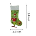 thumbnail image 2 of Grinch Decor Grinch Christmas Decorations Bathroom Grinch Christmas Decorations Christmas Decorative Socks Plush Christmas Socks Christmas Socks Kids Christmas Gift Bags Candy Socks Gift Bags, 2 of 6
