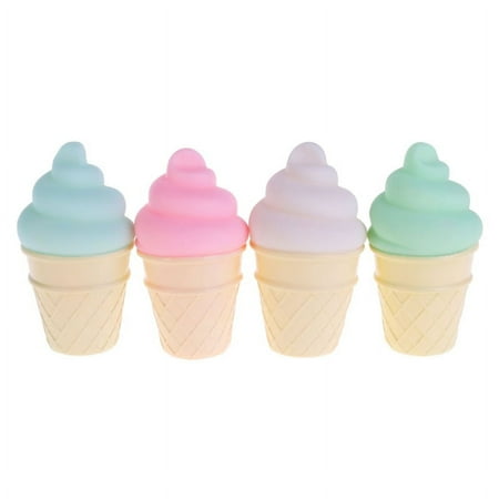 

Novelty Ice Cream Cone Shaped Night Light Desk Table Lamp Kids Children Decor
