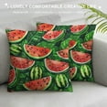 thumbnail image 3 of Pratyus Watermelon Slices Leaves Throw Pillow Covers for Home Couch Decor, Summer Style for Car Couch Bedroom, 1PC 22x22in, 3 of 5